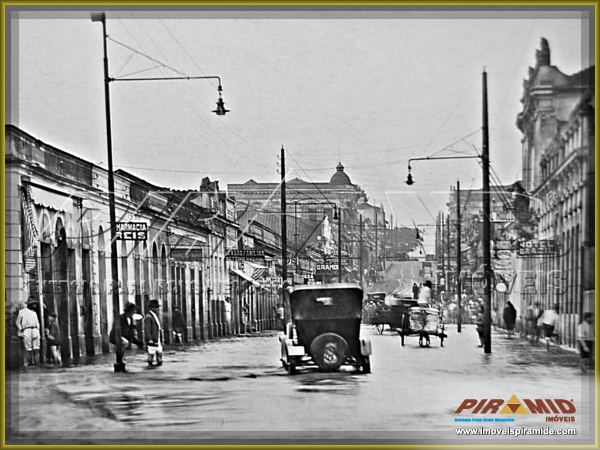 Alagamento at a rua Jos Bonfacio, olhando pela Jeronimo Gonalves